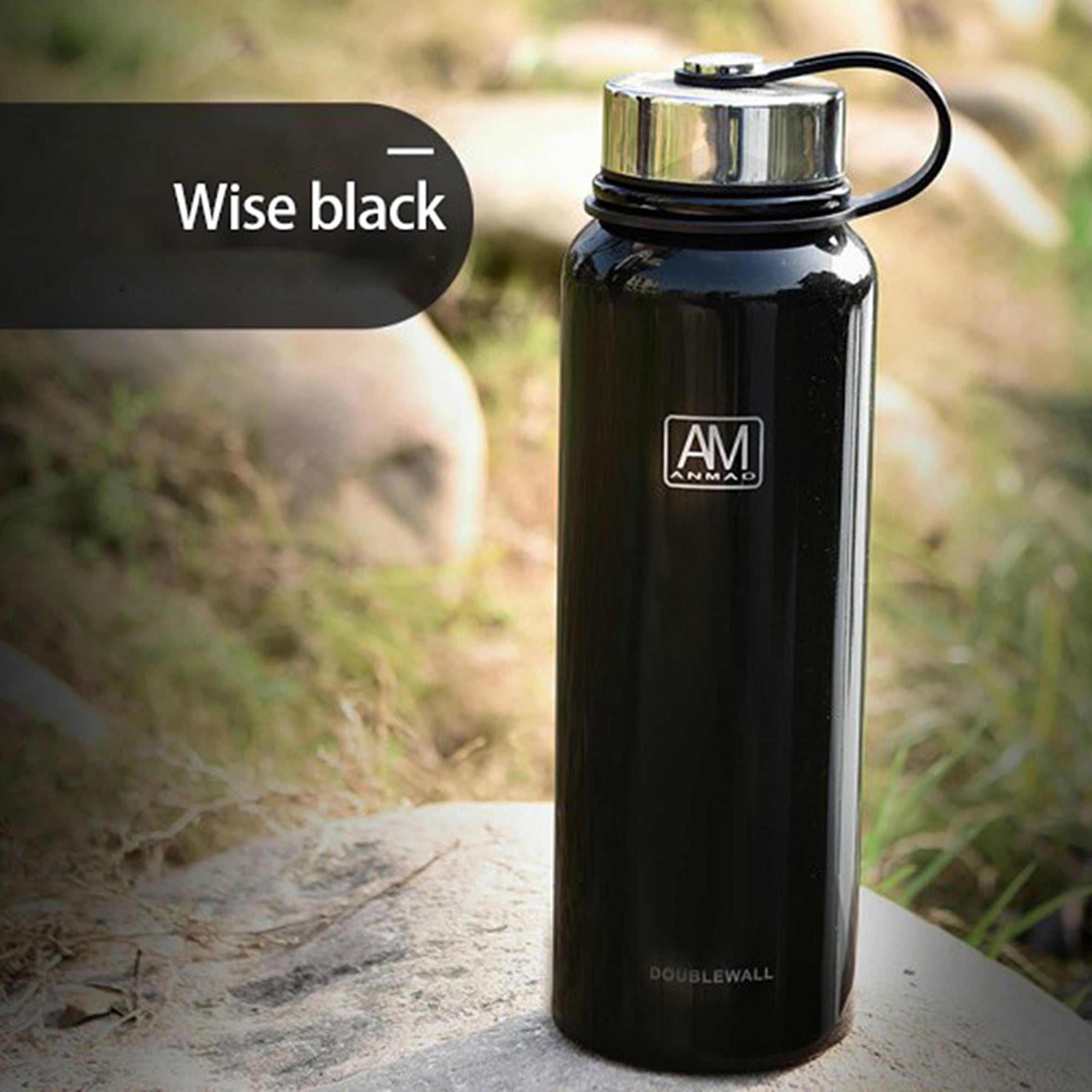 D.LINE Oasis Stainless Double Wall Insulated Drink Bottle 500ml Matte Black! 