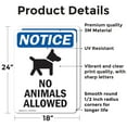 thumbnail image 2 of (2 Pack) No Animals Allowed Sign, 2 of 7