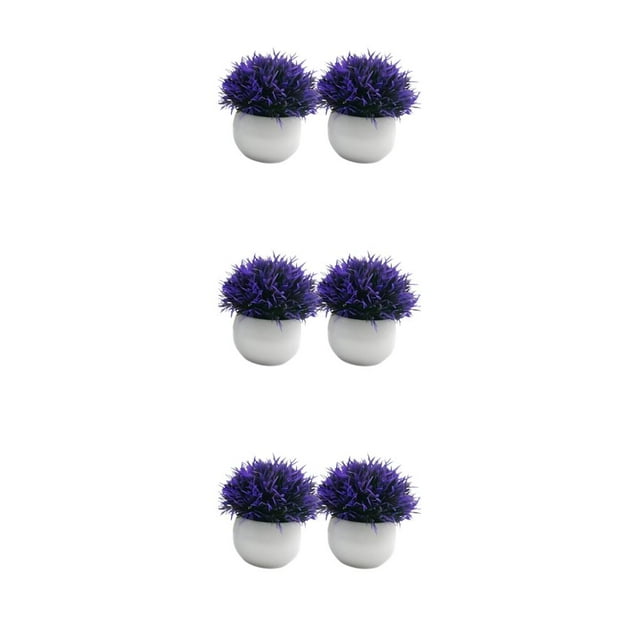 maskred 2pieces Potted Simulation Plants Wide Application For Any Space Decoration Faux Grasses For Decor purple 3Set