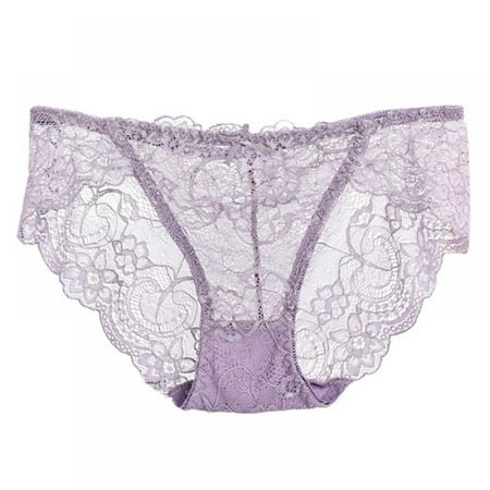 

Women Briefs Lace Triangle Panties Breathable Thin Briefs Low Waist Thongs Half Coverage Panties Seamless Briefs Women Night Underwear