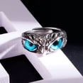 thumbnail image 3 of Anillo de ojo de búho, anillo abierto de Animal Retro, anillo de búho ajustable para mujeres, niñas, hombres, anillo, joyería, accesorios para dedos, 3 of 5