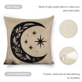 thumbnail image 4 of crescent stars tattoo linen toss pillowcase decoration pillowcase gifting preferred 24x24 inch cushion cover sofa pillowcase sofa bedroom living room car, 4 of 8