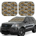 thumbnail image 6 of Kdxio Retro Excavator Print 2-Piece Sun Shade Front Windshield - Foldable Car Front Window Sunshades for Most Sedans SUV Truck, 6 of 6