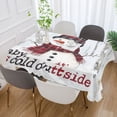 thumbnail image 5 of BZSMCE Square Tablecloth Snowman Playing Snow Pattern Tableclothes, 5 of 9