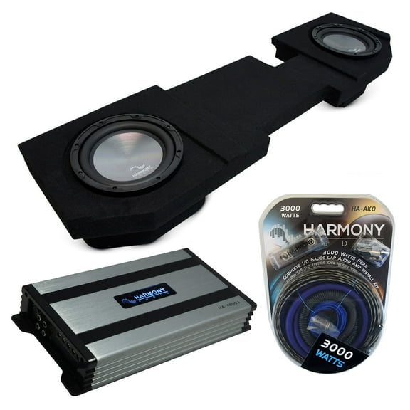 2002-2018 Fits Dodge Ram Quad or Crew Harmony A122 Dual 12" Sub Box & HA-A800.1