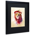 thumbnail image 2 of Trademark Fine Art 'Gym Lion' Canvas Art by Robert Farkas, Black Matte, Black Frame, 2 of 3