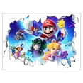 thumbnail image 1 of 56*40cm#C Super Mario Bros. Adhesivo de pared Adhesivos de pared extraíbles para habitación de niños Dormitorio Sala de estar Guardería Decoración del hogar Decoración de dibujos animados Arte mural, 1 of 3