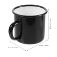 thumbnail image 2 of CRAFTHROU 2Ud Tazas Esmaltadas Resistentes En Negro Para Café Té Y Jugos Uso Diario En Casa Y Oficina, 2 of 6