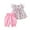 Pink, variant on Baby Girls Tops+Shorts Suits Casual Flare Sleeve Fruit T-shirt Costume Set