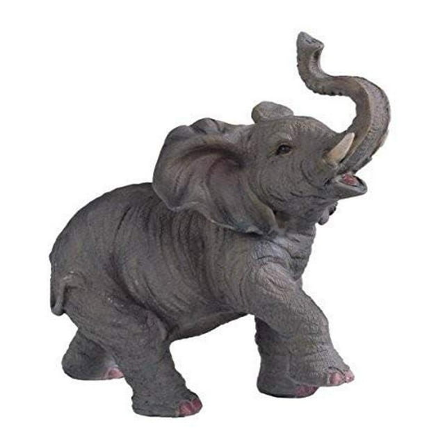 Stealstreet Ss-G-54135 Estatua pequeña de elefante de poliresina con trompa hacia arriba, 6,5 pulgadas