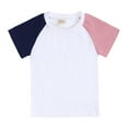 thumbnail image 3 of Uuszgmr Summer Outfits For Girls 2024 New Lapel Color Collision Short Sleeved T-Shirt Sweatpants Girl Clothes Set White 11-12 Years, 3 of 8