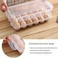 thumbnail image 4 of 18 Grids Transparent Egg Container With Lid Snap-On Egg Holder Tray Shockproof For Refrigerator Picnic Party Food Storage Box Egg Storage Crisper White, 4 of 7