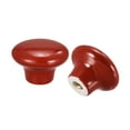 thumbnail image 4 of Uxcell 5pcs Ceramic Drawer Knobs Mushroom Shape Door Pull Handles Red 38x28mm, 4 of 6