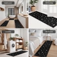 thumbnail image 5 of Black White Moon Star Pattern Kitchen Rugs Sets Of 3,Kitchen Runner Rugs Non Skid Washable,Decorative Kitchen Floor Mats for Kitchen,Sink,Laundry,17"x30"+ 17"x47" + 17"x59", 5 of 6