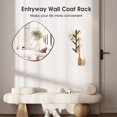 thumbnail image 2 of Perchero vertical negro de pared de 40,64 cm, perchero de pared moderno de metal, para sombreros, chaquetas, bolsos, entrada dormitorio (altura 40,64 cm), 2 of 5