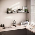 thumbnail image 5 of Ballucci 48" Floating Shelf, Wood Wall Mount Shelf with Invisible Bracket, 8" Deep, Black, 5 of 8