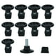 thumbnail image 1 of Patas Ajustables Uxcell 20 x 20mm Inserciones Cuadradas Deslizadores de Muebles 10 Juegos Negros, 1 of 7