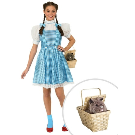 Women's Dorothy Wizard of Oz Costume and Deluxe Toto Basket