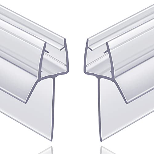 Butecare Frameless Shower Door Bottom Seal with Long Sweep Stop