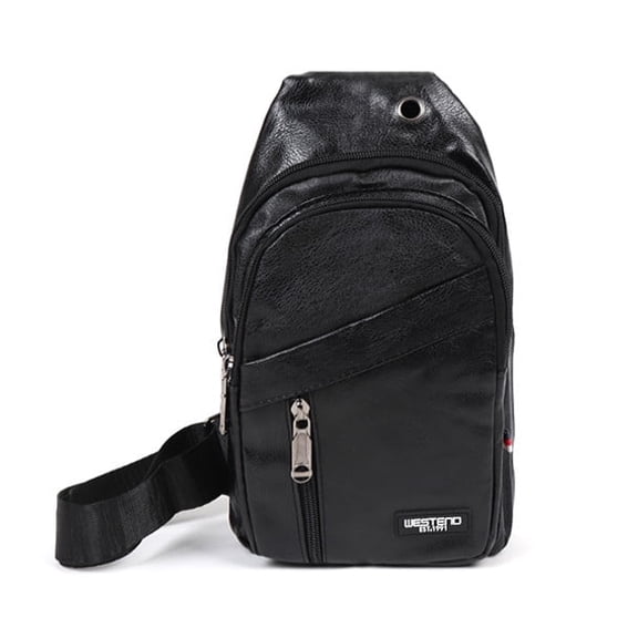 WESTEND Small Crossbody Leather Sling Bag with Adjustable Strap - Travel Small Daypack