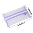 thumbnail image 3 of Yhmxh Pencil Pouch Clear Makeup Bags Nylon Mesh Pen Pouch with Zipper Pencil Case Stationery Storage Bag for Home Office Supplies Cosmetics Travel Accessories (Purple), 3 of 6