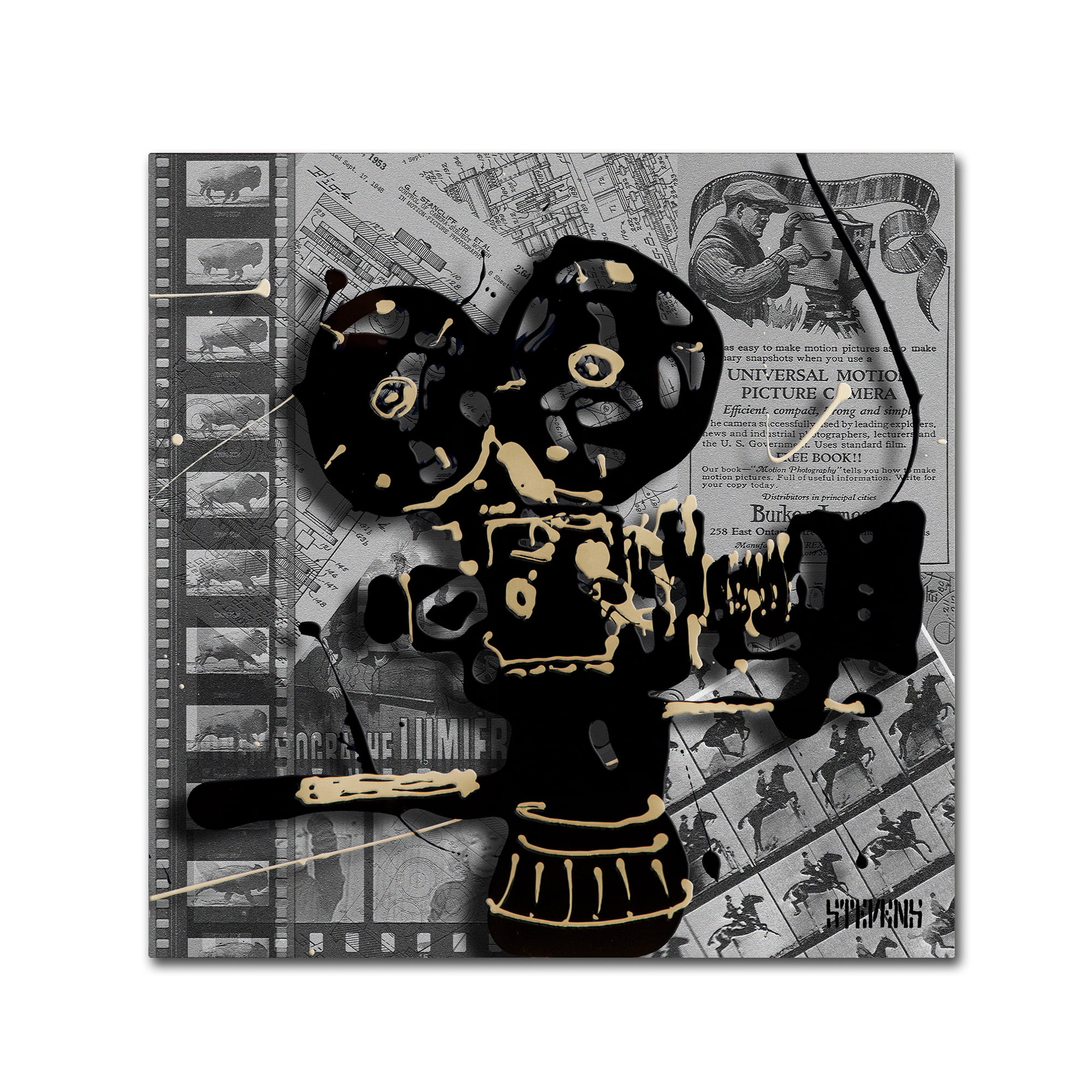 Trademark Fine Art "Movie Camera" Canvas Art by Roderick Stevens