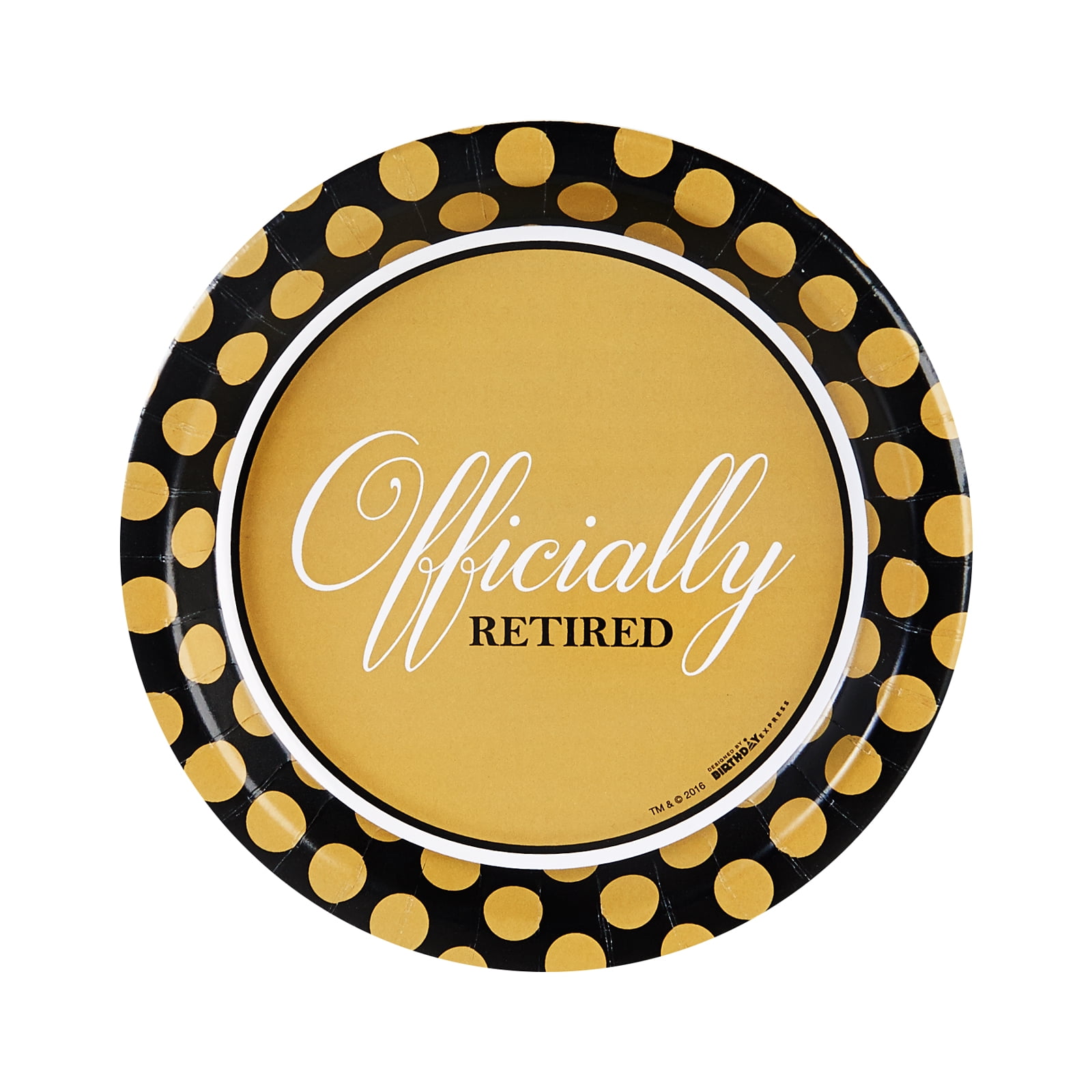 Officially Retired Retirement Party Supplies Dessert Plates (8