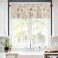 thumbnail image 5 of Vintage Christmas Tree Valances for Windows Winter Snowflake Gold Line Trees Rod Pocket Curtain Valance Window Treatment Short Curtains for Kitchen Living Room, 42"x12", 5 of 5