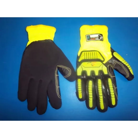 Superior Atv Glove Stagypnvb Tenactiv Hi-Viz Impact Resistant Gloves Sz Med # 8