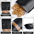 thumbnail image 3 of CCOCC 100Pcs Stand Up Mylar Foil Food Storage Bag Smell Proof Resealable Zip Seal Pouch Bags with Matte Window Black 3.5"x5" (9x13cm), 3 of 7