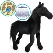 Ignacio the Black Stallion | 18 Inch Large Black Stallion Horse Stuffed Animal Plush Pony | By TigerHart Toys
