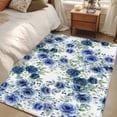 thumbnail image 4 of Kitchen Mats for Floor 3x5 Ft, Navy Blue Roses Non Slip Area Rugs for Kitchen Bedroom Entryway, Spring Floral Elegant Pastoral Botanical Washable Carpet Runner Rug Floor Mats for Bedroom Home Decor, 4 of 8
