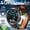 Black and orange, variant on 2026 Men's Outdoor Smart Watch, 1.7" HD Full Touch Screen, GPS, Compass, Altitude Pressure, LED Flashlight, 850mAh Battery, Wireless Calling, AI Voice Assistant, 120+ Sports Modes