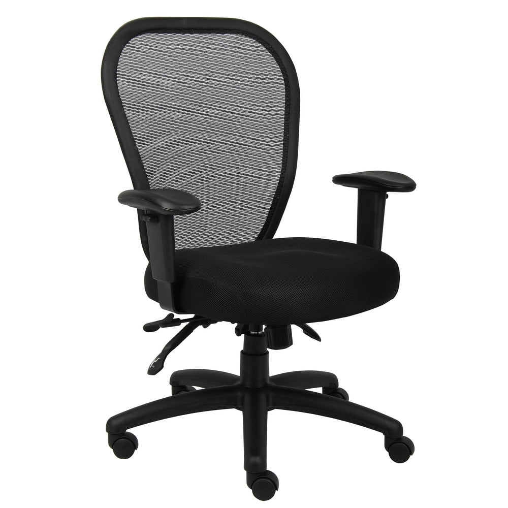 Boss Office & Home Black Adjustable Tilting Padded Highback Office