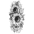 thumbnail image 2 of Fiudx Tatuajes de Bocetos, Pegatinas Abstractas, Flores Rosas, 2 of 2