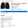 thumbnail image 2 of Floor Mat Set 2 Piece - Compatible with 2009 - 2019 Ford Flex 2010 2011 2012 2013 2014 2015 2016 2017 2018, 2 of 2