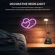 thumbnail image 3 of Letrero de neón creativo con doble corazón, luz LED de modelado, luz nocturna sin batería, 3 of 7