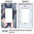 thumbnail image 3 of Yayeee Rocker Switch Wall Plate 2-Gang 4.7"x4.6" Home Decorative Outlet Cover, Dark Cubes, 3 of 6