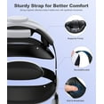 thumbnail image 5 of Adjustable Head Strap with 7500mAh Battery Pack for Meta/Oculus Quest 2/3, White, 5 of 8
