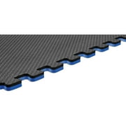 Norsk Interlocking Foam Reversible Floor Mat 4- Pack plus BONUS Pack Value Bundle, Black/Blue