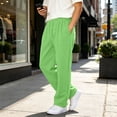thumbnail image 5 of Dwelliawo Mens Baggy Sweatpants Mens Joggers Casual Elastic Waist Straight Wide Leg Athletic Sweat Pants with Pockets Green 4xL, 5 of 5