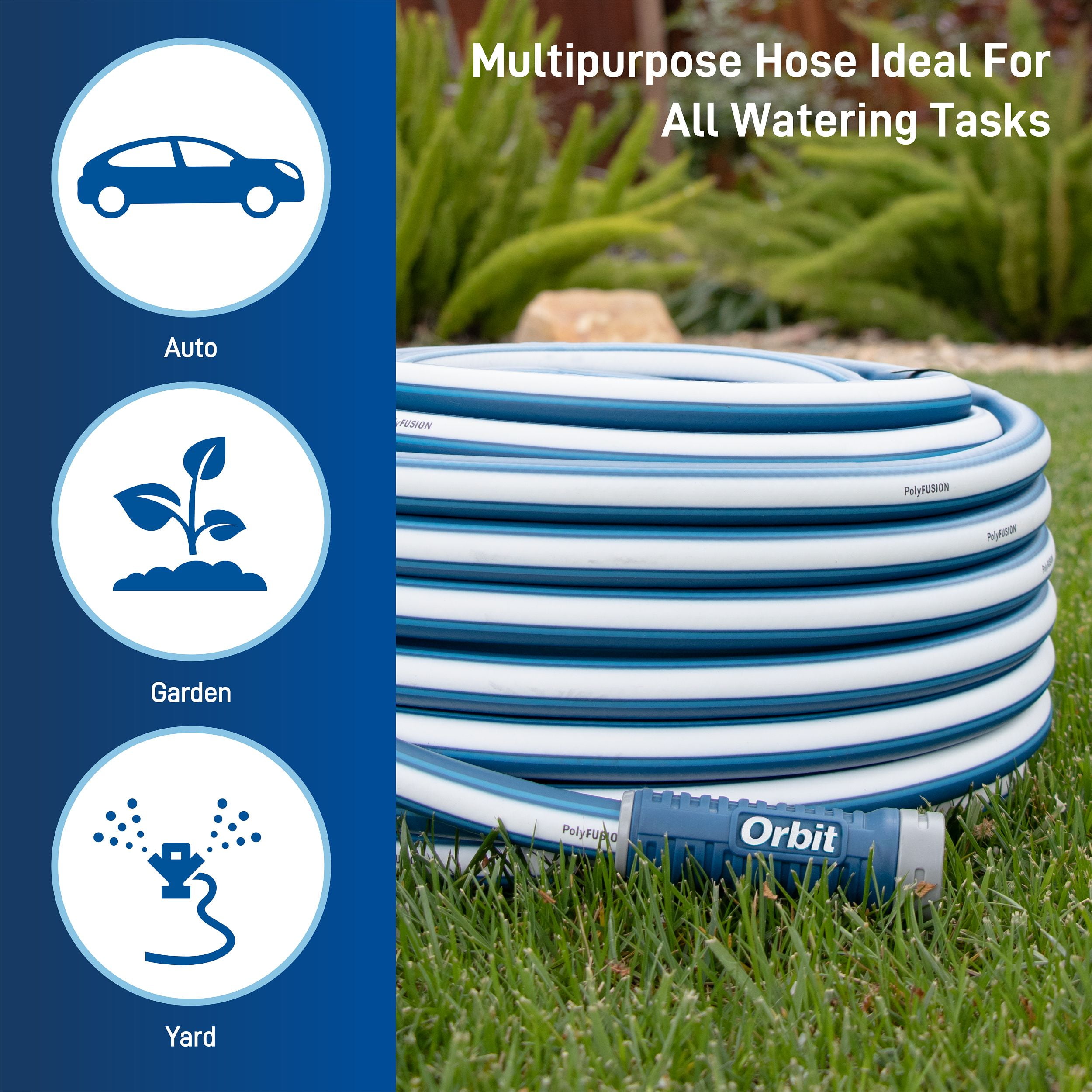 Orbit 50' x 5/8" Polyfusion Outdoor Watering Hose