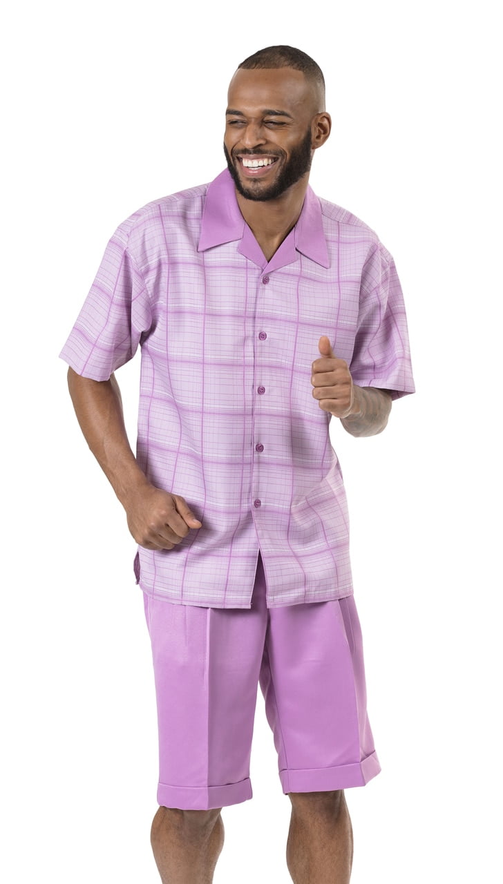 Walking Suit Windowpane Pattern 