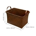 thumbnail image 2 of unbranded Cesta De Almacenamiento Tejida Para Dormitorio Y Ropa Sucia Con Asas Resistentes Café, 2 of 8