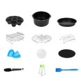 thumbnail image 2 of 12pcs Air Fryer Accessories Kit Deep Hot Air Fryer With 8 Inch Cake Barrel, 2 of 5