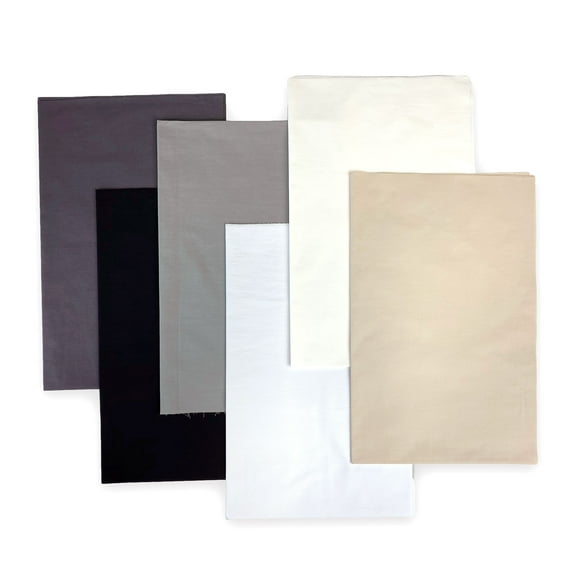 Extra Large 100% Cotton Fat Quarters Fabric Bundles 18" x 29" For Sewing Masks, Quilting - 6 Pack Neutral's