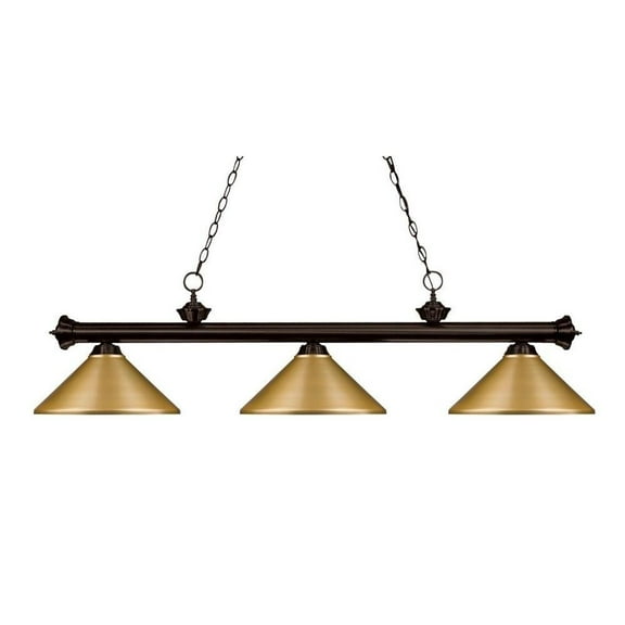 -3 Light Island/Billiard in Craftsman Style-16 inches Wide By 16 inches High Bailey Street Home 372-Bel-2273844