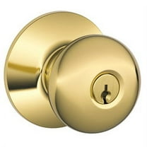 Schlage F51VPLY505 PB Plymouth Entry KNOB, Bright Brass