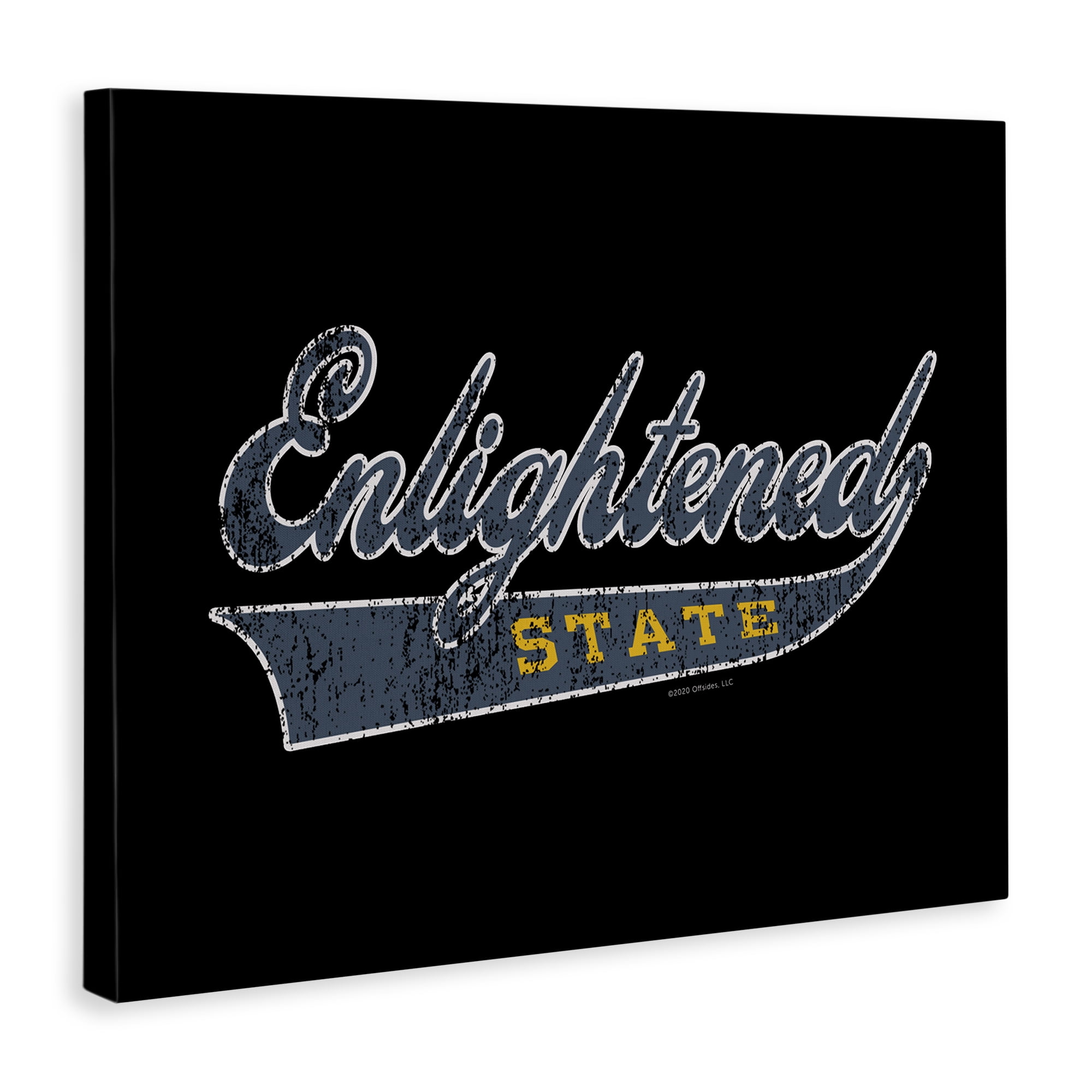 Stupell Industries Enlightened State Varsity Text & Numbers Painting Wrapped Canvas Art Print Wall Art, 30 x 24