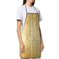 thumbnail image 4 of Easygdp Bamboo Wall Apron Waterdrop Resistant with 2 Pockets,Oil Resistant Cooking Kitchen Chef Apron for Women Men, 4 of 7